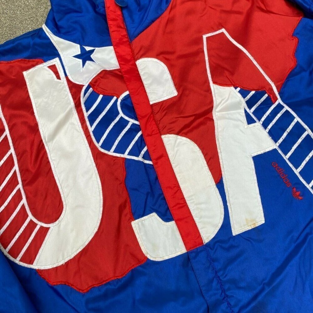 Adidas VTG 80s USA Windbreaker Retro Track Jacket - Picture 4 of 11